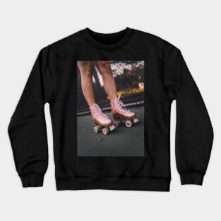 pink rollerskates Crewneck Sweatshirt